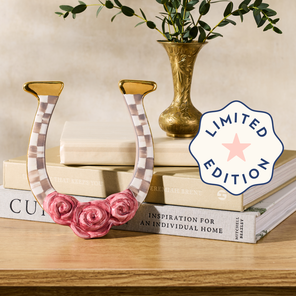 New! Mocha Check Horseshoe